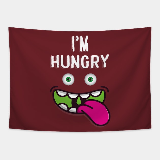 Hungry Tummy Yummy T-Shirt Rolling Tongue Tapestry by MaryMas