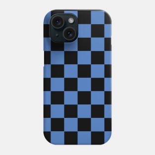 Maya Blue and Black Chessboard Pattern Phone Case