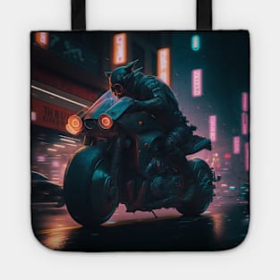 Cyberpunk motorcycle Tote