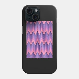 Trendy Purple Geometric Chevron Herringbone Pattern Phone Case