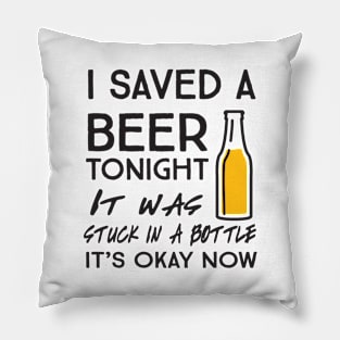 Saved a beer stuck in a bottle Pillow