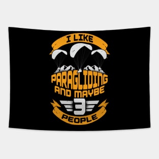 Funny Paragliding Paraglider Gift Tapestry