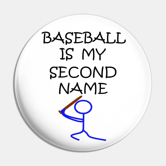 Stick Figure Baseball Bat Pin by simonjgerber