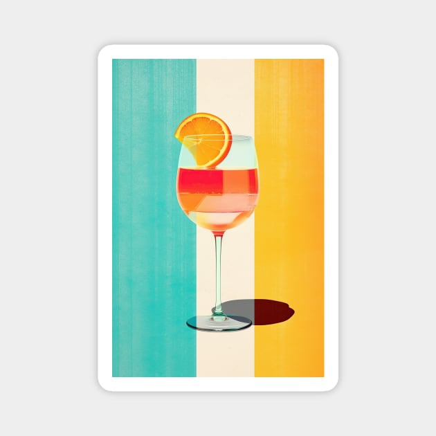 Aperol Spritz Cocktail on Summer Magnet by HeyDesignCo