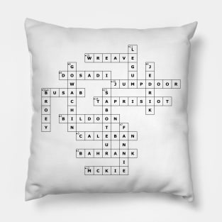 (1977TDE) Crossword pattern with words from a famous 1977 science fiction book. Pillow