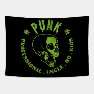 PUNK Professional Uncle No Kids Funny Skull Punk Rocker Tapestry