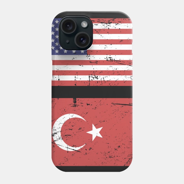 United States Flag & Turkey Flag Phone Case by MeatMan