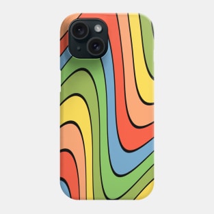 Fun Wavy Retro 70s Colorful Phone Case