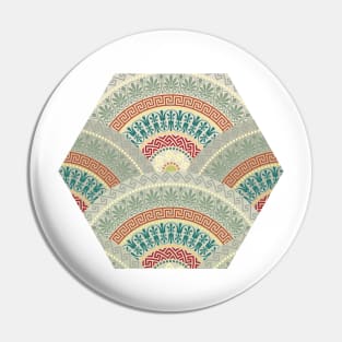 Pastel fan Greek patterns Pin