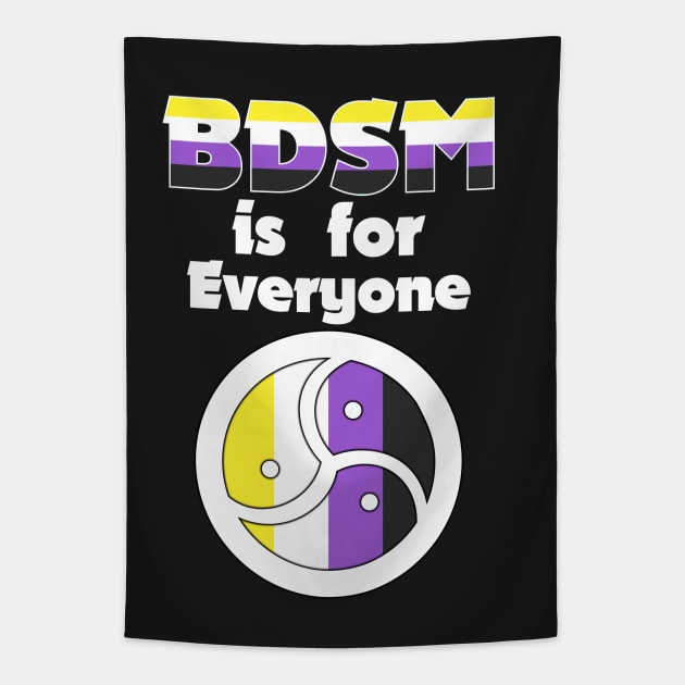 BDSM is for Everyone (Nonbinary) Tapestry by LeatherRebel75