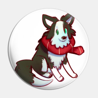 Cute Border Collie Drawing Pin