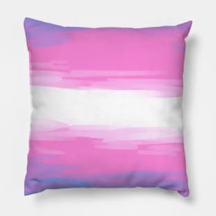 Painted Transgender Pride Flag Pillow