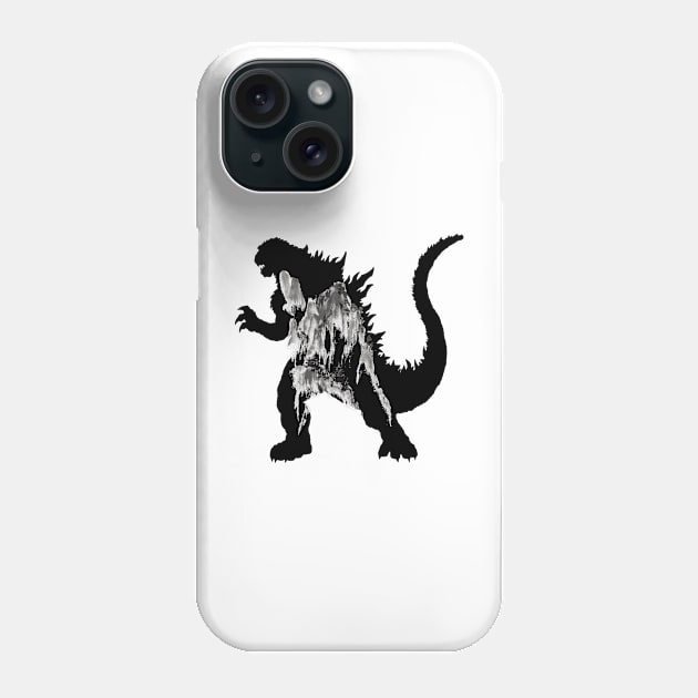 godzilla shillouette Phone Case by aldistar