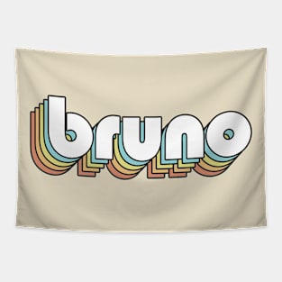 Bruno - Retro Rainbow Typography Faded Style Tapestry