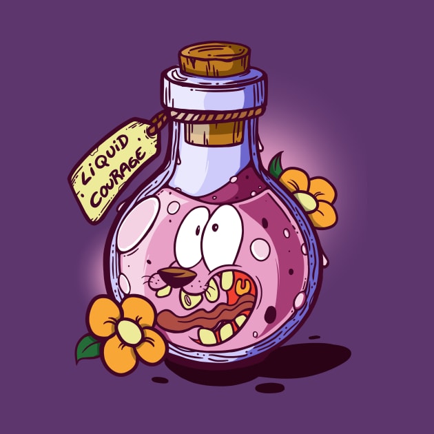 Courage The Cowardly Dog - Liquid Courage by gseignemartin