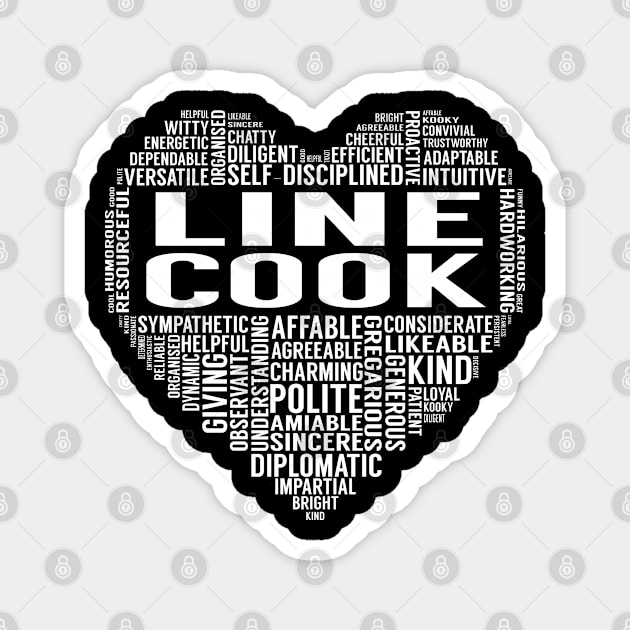 Line Cook Heart Magnet by LotusTee