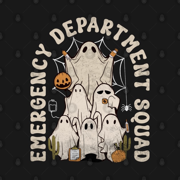 Er Nurse Vintage Halloween Spooky Emergency Department Squad by WildFoxFarmCo