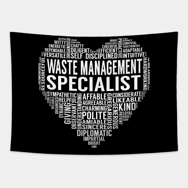 Waste Management Specialist Heart Tapestry by LotusTee