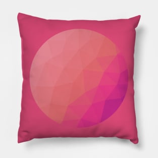 Coral Pink Abstract Geometric Circle Design Pillow