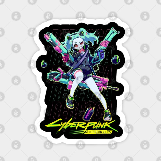 Cyberpunk Edgerunners Rebecca Magnet by KokkaiBlack