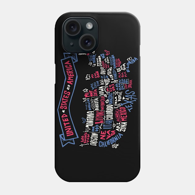 United States of America Phone Case by EarlAdrian