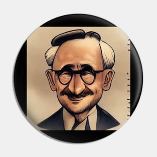 Friedrich A Hayek | Cartoon style Pin