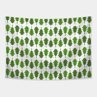 Oak Leaves Pattern (Green) Tapestry