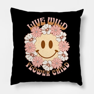 Live Wild Flower Child Pillow