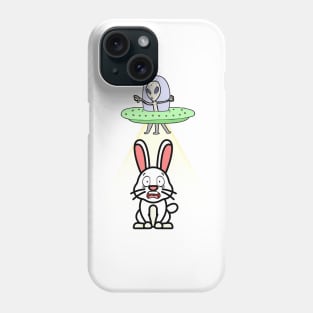 Cute Bunny is abducted by aliens Phone Case