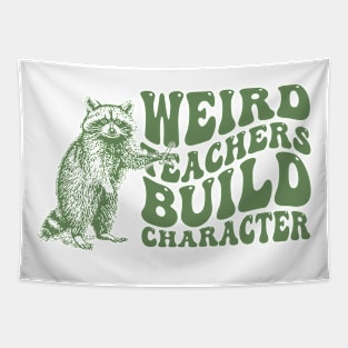 Weird Teachers Build Characters Retro Tshirt, Vintage Raccoon Shirt, Trash Panda Shirt, Funny Tapestry