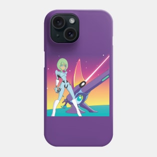 Anime Girl with Space Gun Phone Case