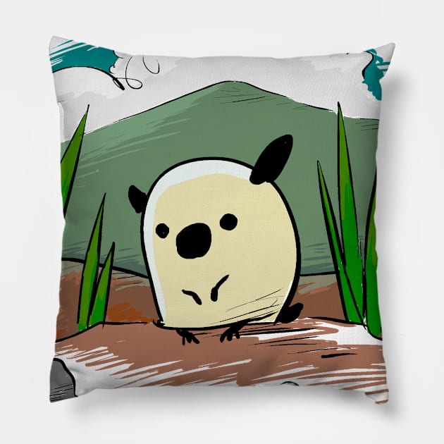 Hamster in the wilderniss Pillow by Nikokosmos