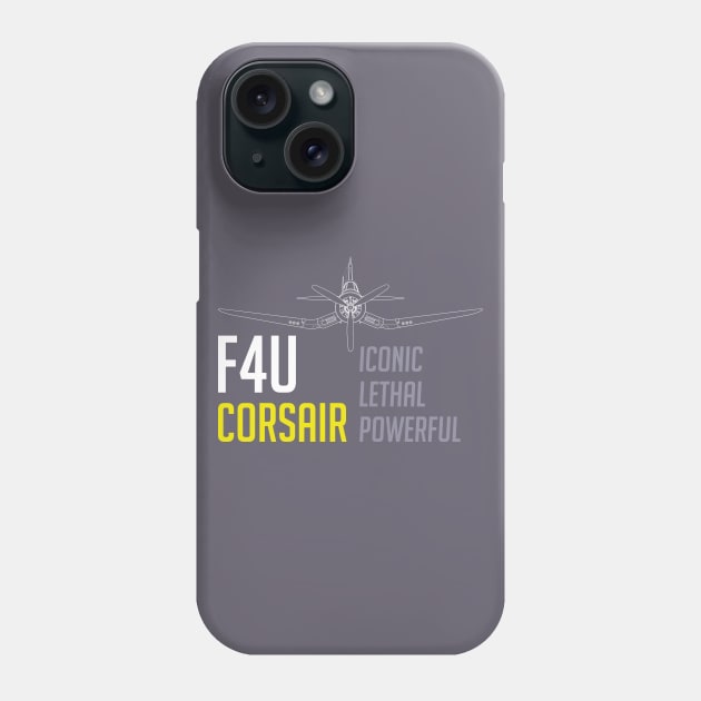 F4U Corsair: Iconic-Lethal-Powerful Phone Case by Blue Gingko Designs LLC