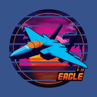 Neon Retro F-15 Eagle T-Shirt