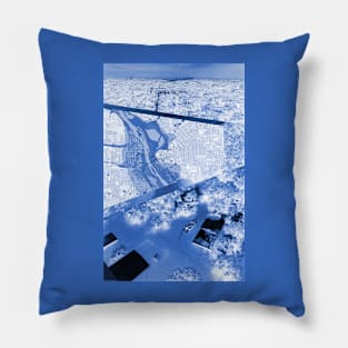 waterbreak collage of the wetland city ecopop architectural arts Pillow