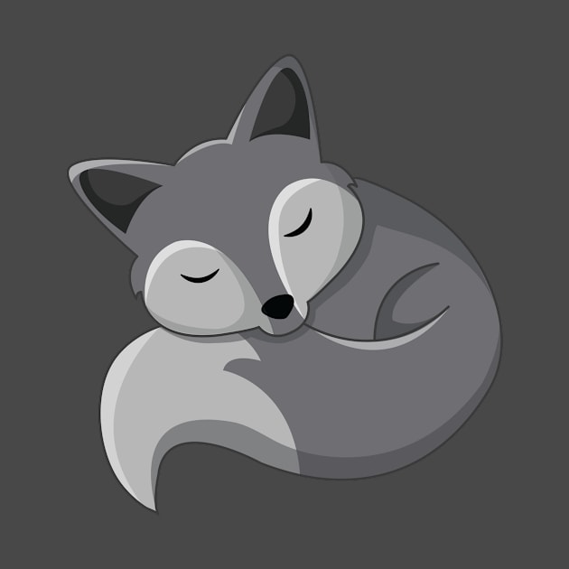 Adorable Wildlife Wolf Animal Cute Grey Sleeping by Mellowdellow