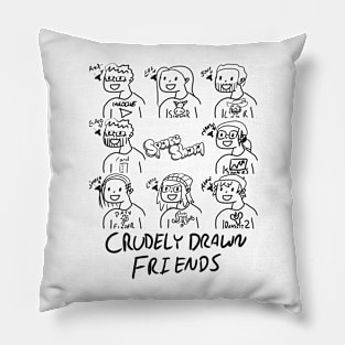 Crudely Drawn Friends Pillow