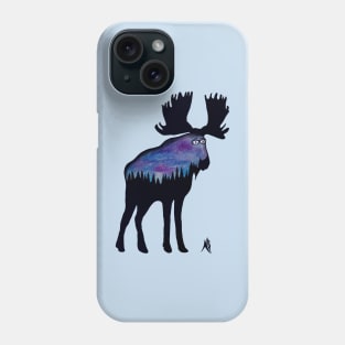 Forest Sky Hipster Moose Phone Case