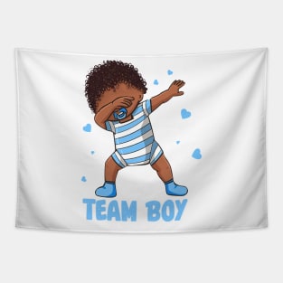 Team Boy Baby Announcement Gender Reveal Party Gift For Men Women Tapestry