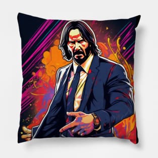 John Wick Comic book style_014 Pillow