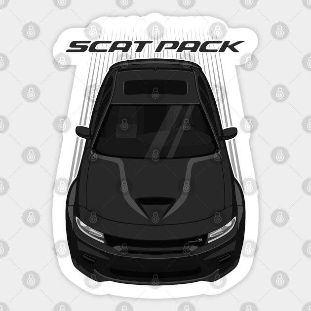 Dodge Charger Scat Pack Widebody - Black - Dodge Charger Scat Pack Widebody  - Sticker | TeePublic
