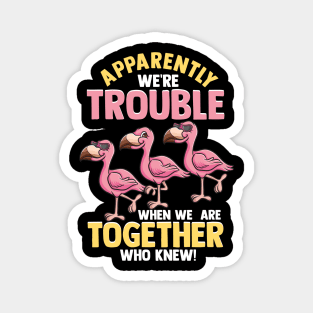 Cute Apparently We're Trouble When We Are Together Magnet