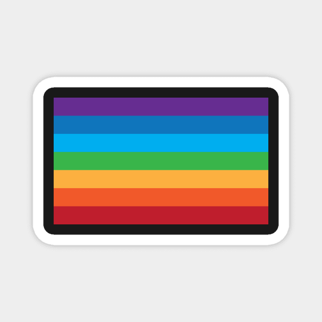 Pretty Simple Rainbow Pattern Magnet by GDCdesigns