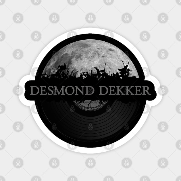 Desmond Dekker moon vinyl Magnet by hany moon