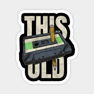 This Old Retro Cassette Tape Rewind Magnet