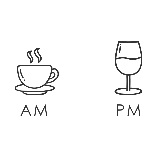 AM PM Wine by Printadorable