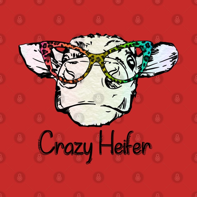 Cute Cow Crazy Heifer by ALL STAR VIRTUAL POP-UP STUDIO