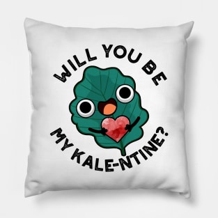 Will You Be My Kale-entine Cute Veggie Valentine Pun Pillow