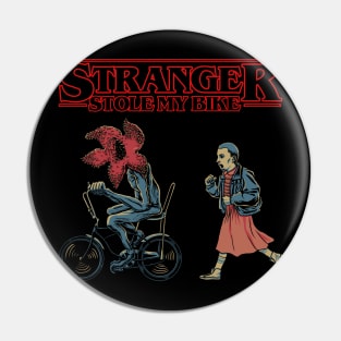 Stranger Stole My Bike Horror Pin