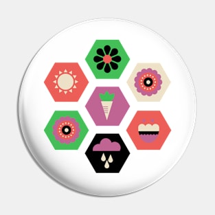 Bloom Garden - Hexagon Tile Pin